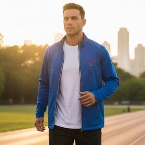 Core 365 Lightweight Windbreaker Full Zip Jacket Mens Size XL Royal Blue Outdoor